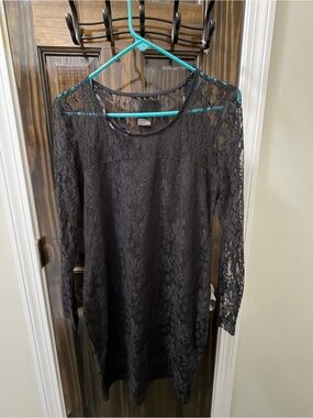 kardashian kollection black lace dress Kardashian Kollection Black Lace Dress Size XL
